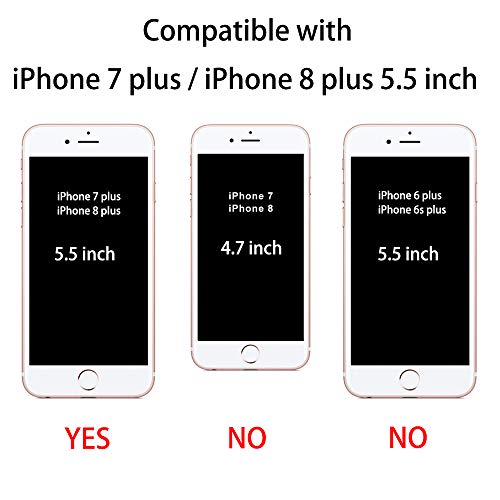 TENOC Phone Case Compatible with iPhone 7 Plus & iPhone 8 Plus, Clear Case Shockproof Protective Bumper Slim Cover for 5.5 Inch - color: Clear, size: iPhone 7/8 Plus
