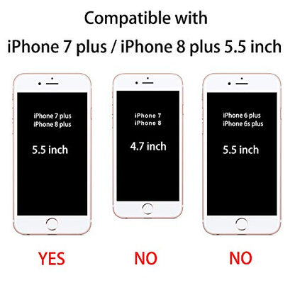 TENOC Phone Case Compatible with iPhone 7 Plus & iPhone 8 Plus, Clear Case Shockproof Protective Bumper Slim Cover for 5.5 Inch - color: Clear, size: iPhone 7/8 Plus