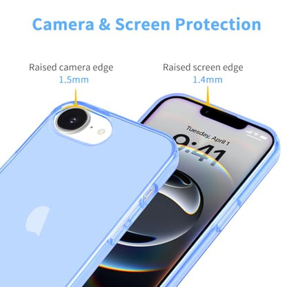JJGoo for iPhone 17e Case for iPhone 16e Case Clear, Soft Transparent Shockproof Protective Slim Thin Phone Case Cover for 16e / 17e - color: Dark Blue