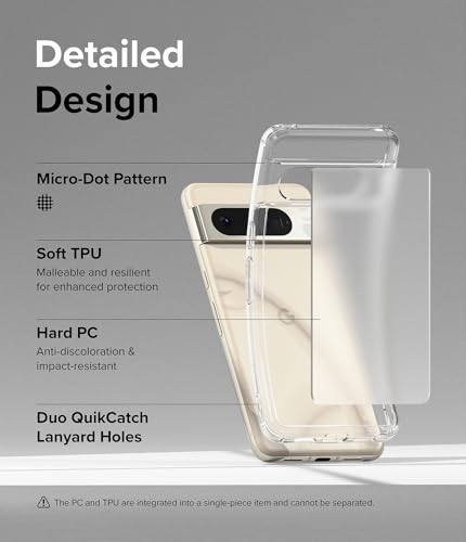 Ringke for Google Pixel 8 Pro Case [Fusion Matte Clear] | Oil & Dirt Resistant, Anti-Fingerprint Technology Prevents Oily Smudges, Frosted Coating Feels Velvety Soft - size: Pixel 8 Pro