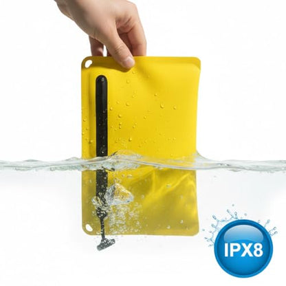 IPX8 Waterproof Tactical EDC Pouch - Large Phone + Passport + Wallet Compatible, Rugged Military-Style Dry Bag with Belt Loop & Attachment Grommets（Bright Yellow） - color: Bright Yellow