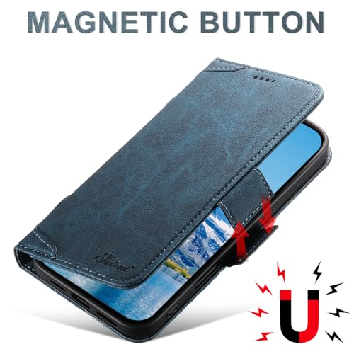 SINIANL iPhone 16 Pro Wallet Case - MagSafe Compatible, Leather Folio Cover with Card Slots and Kickstand - Blue - color: MagSafe - Blue, size: For iPhone 16 Pro