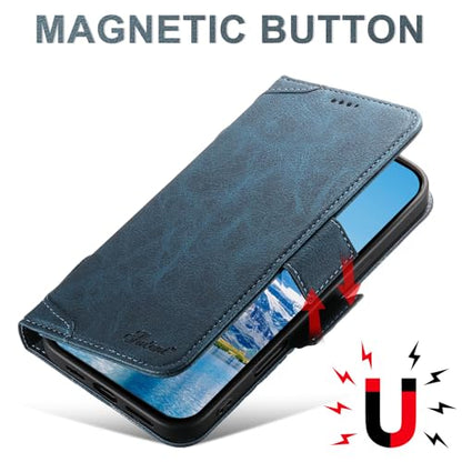 SINIANL iPhone 16 Pro Wallet Case - MagSafe Compatible, Leather Folio Cover with Card Slots and Kickstand - Blue - color: MagSafe - Blue, size: For iPhone 16 Pro