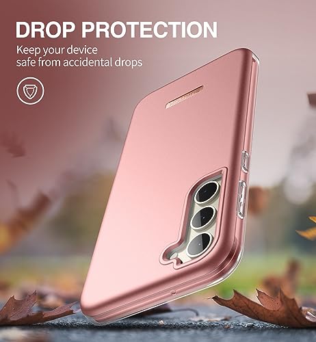 SURITCH for Samsung Galaxy S23 Plus Case, [Built-in Screen Protector] [Dual-Layer Protection ] Full Protection Shockproof Rugged Bumper Phone Cover for Samsung S23 Plus 6.6 Inch - Rose Gold - color: Rose Gold