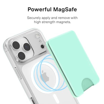 VELVET CAVIAR compatible with MagSafe Wallet - Magnetic Card Holder - color: Mint Jelly