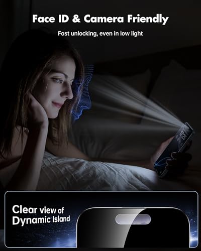UNBREAKcable iPhone 16 Pro Privacy Screen Protector 2-Pack, Upgraded Dual-Tempered Glass + 2 Camera Lens Protectors, 25° Anti-Spy, Military-Grade 9H+, HD Clear, Anti-Fingerprint, 6.3 Inch - size: iPhone 16 Pro
