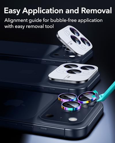 ESR for iPhone 17 Pro Max/17 Pro Camera Lens Protector, 1 Pack, Chromatic - color: Chromatic