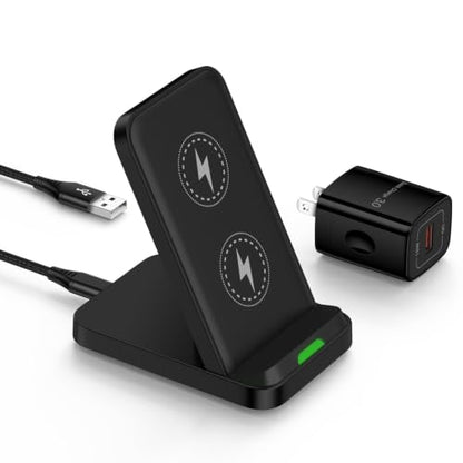 for Google Pixel 9, 10, 11 Pro XL, Wireless Charger Phone Stand Station for - color: Dark Black, style: wireless charger with adapter