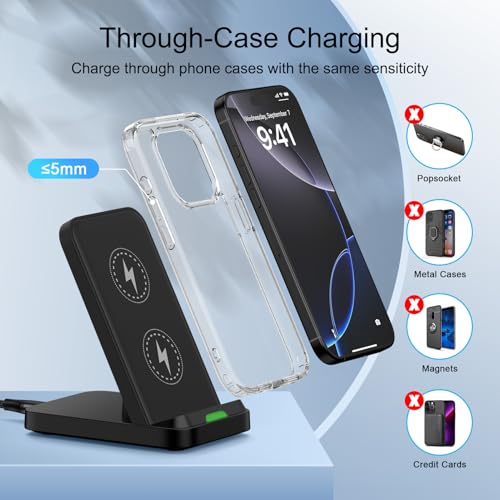 Wireless Charger Stand for Samsung Galaxy S26 S25 FE Ultra Plus S24 S23 S22