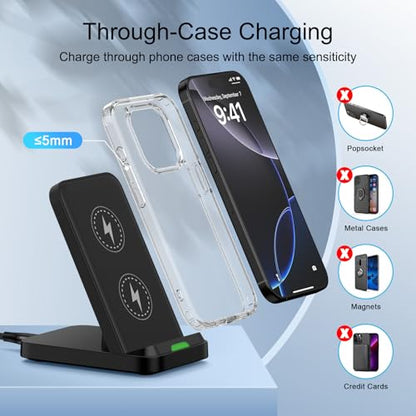 Wireless Charger Stand for Samsung Galaxy S26 S25 FE Ultra Plus S24 S23 S22