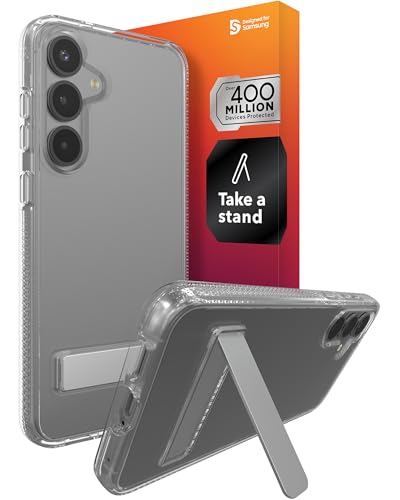 ZAGG Crystal Palace Samsung Galaxy S25+ Case with Kickstand - Crystal Clear, 13ft Drop Protection, Anti-Yellowing, Graphene Reinforced, Wireless Charging Compatible, Anti-Scratch - size: Samsung Galaxy S25 Plus, style: Without Snap