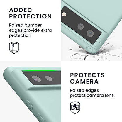 kwmobile Case Compatible with Google Pixel 6 Case - TPU Silicone Phone Cover with Soft Finish - Mint Matte - color: mint matte, size: Pixel 6