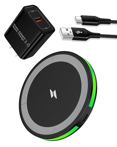 Wireless Charger for Samsung, 15W Fast Phone Charging Pad with 18W Block