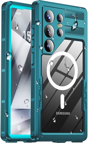 for Samsung Galaxy S24 Ultra Waterproof Case, [Fit for Magsafe] [IP68 Water Proof] [Built-in Screen Protector], Magnetic Heavy Duty Military Grade Rugged Phone Case for S 24 Ultra 6.8", Teal - color: Teal, size: Samsung Galaxy S24 Ultra