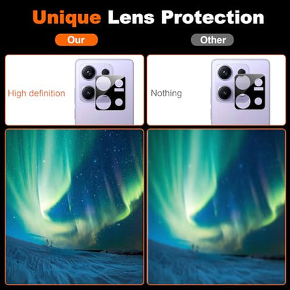 for Xiaomi Redmi Note 14s Screen Protector with Camera Lens Protector, 9H Hardness Anti-Scratch Tempered Glass flim, Case Friendly, - color: Xiaomi Redmi Note 14s