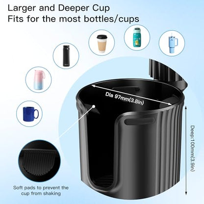 Cup Phone Mount for Car, Cup Phone Holder [2026 Upgraded] 20.5" Height Long Arm Phone Mount for Your Car/Truck/SUV Fit All 4.0-7.0in Smartphones iPhone, No Shake Design
