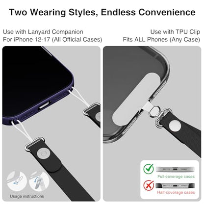 Hokone Lanyard Crossbody Strap for iPhone 17 Series, Adjustable Anti-Theft Neck Holder with Magnetic Strap & Quick Release - color: Sienna