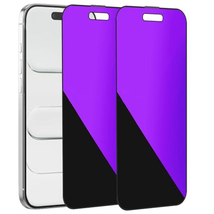 2 Pack 360 Degree Anti-blue Privacy Tempered Glass for iPhone Air Anti-Spy 4 Directions Screen Protector Film 6.5 inch - size: For iPhone Air
