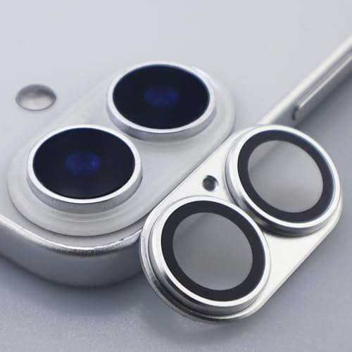 for iPhone 17 Camera Lens Protector Tempered Glass Metal Full Coverage Lens Cover Accessories (Silver) - color: Silver
