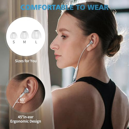 USB C Earbuds for iPhone 18 Pro Max Duo 17 Air 16 15 Plus/iPad, Silver - color: Silver