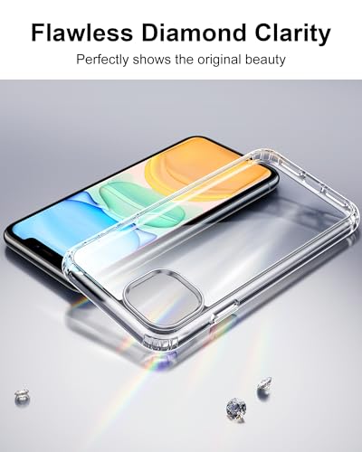 HOOMIL Case for iPhone 11 6.1-Inch, Non-Yellowing, Drop Protection, Anti-Scratch Transparent Hard Back Phone Cover - Crystal Clear - color: Clear, size: iPhone 11