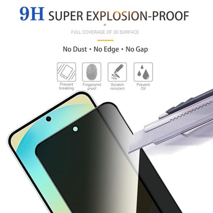 2 Pack Privacy Screen Protector for Samsung Galaxy S24 FE