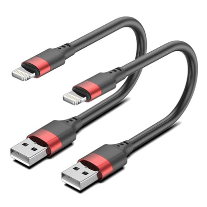 Vienceen 6 Inch iPhone Charger Cord, MFi Certified Short USB to Lightning Cable for Power Bank, 2 Pack Charging Cable 0.5 ft for iPhone 14/13/12, AirPods - size: 0.5 FT