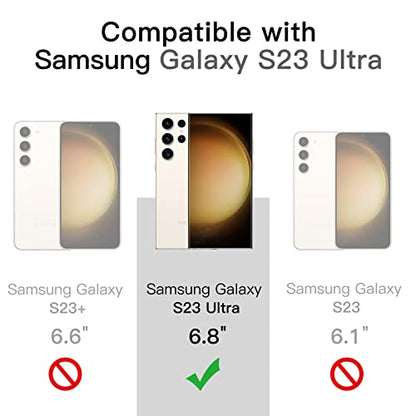 JETech Magnetic Case for Samsung Galaxy S23 Ultra, Frosted Clear - color: Frosted Clear