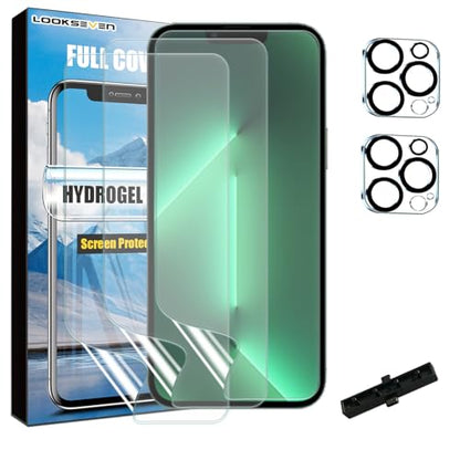 3 Hydrogel Films + 2 Tempered Glass Lens Protector For iPhone 13 Pro Max - size: iPhone 13 Pro Max