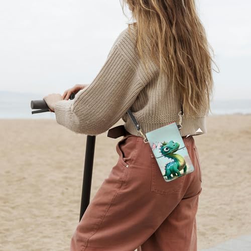 Small Crossbody Bags with Adjustable Shoulder Strap - color: Butterfly Dinosaur