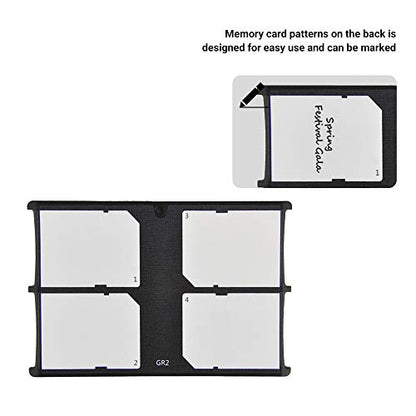 4 Slot SD Card Holder Case Storage Organizer, Slim Ultra-Thin SDHC SDXC Box - color: 4 SD Card Slots