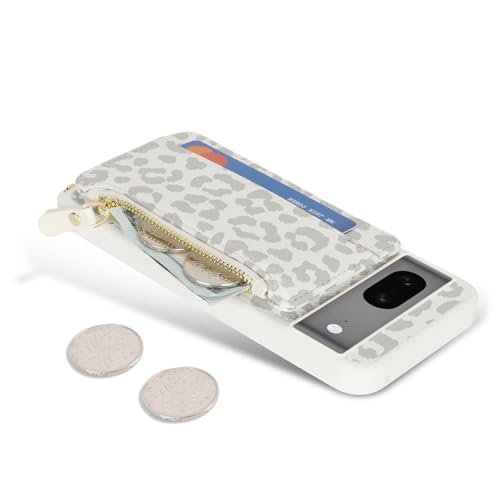 Cavor Compatible with Google Pixel 7 Case Wallet, Leopard White - color: Leopard White, size: Google Pixel 7