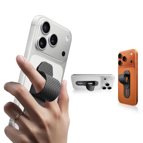 2Pcs Retractable Ring Stand – Telescopic Phone Grip with Matte Silicone Kickstand, Adhesive Hook Mount – Universal Anti-Drop Holder