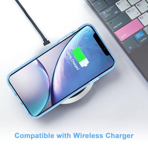 JJGoo Compatible with iPhone XR Case Clear Soft Transparent Shockproof Protective Slim Thin Bumper Phone Cover for XR, Clear Blue - color: Blue