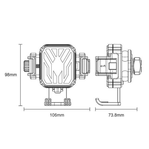 Universal Shock Absorbing Phone Mount for Motorcycle Handlebar Secure Silicone Grip Vibration Damping Technology Stable Riding Companion