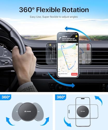 andobil for MagSafe Car Mount [Strong Magnet&Metal Clip] Vent Phone Holder - color: black