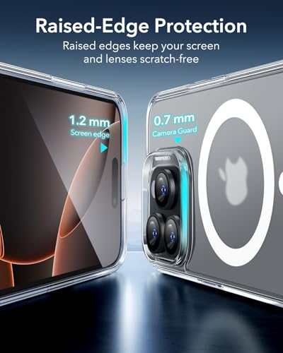 ESR for iPhone 16 Pro Case, Compatible with MagSafe, Shockproof Military-Grade Protection, Magnetic Phone Case for iPhone 16 Pro, Classic Hybrid Case (HaloLock),Frosted Clear - color: C-Frosted Clear