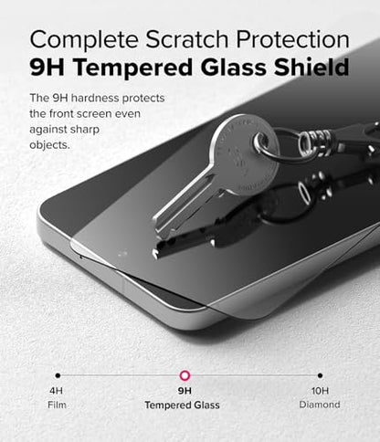 Ringke for Samsung Galaxy A36 5G Screen Protector [Easy Slide, 2 Pack] | Easy Installation with Alignment Tool, Case Friendly Premium 9H Hardness Tempered Glass - size: Galaxy A36