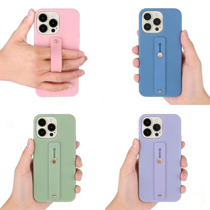 Phone Grip Holder, 4 Pack Cell Phone Grip Strap Telescopic Finger Strap Stand Universal Finger Kickstand for Most Smartphone - Pink Green Blue Purple
