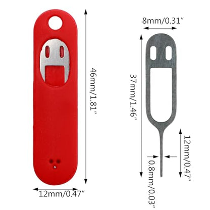 Card Tray Eject Pin Removal Tools Needle Opener-SIM Tray Ejector Case- Protector with Detachable Keychain