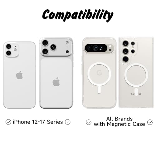 Svanove Magnetic Phone Grip Compatible with Magsafe Phone Grip Holder, Collapsible Cow Print Mag Safe Cellphone Grips Kickstand, Cute Trendy Animal Pattern Stand for iPhone Samsung Android, Black - color: Cow Blcak