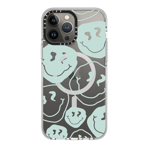CASETiFY for iPhone 13 Pro Max Case - Impact Clear Compatible with MagSafe | Not Yellowing | 6.6 ft. 3x Military Grade Drop Protection | Aqua Smile Transparent | Clear - color: Aqua Smile Transparent, size: Iphone 13 Pro Max (6.7")