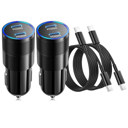 USB C Car Charger 40W, OKRAY Dual USB-C PD3.0 Fast Charging Car Charger - size: 2 Pack