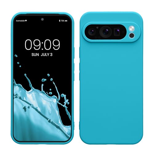 kwmobile Case Compatible with Google Pixel 9 Pro XL Case - Protective Slim TPU Phone Cover - Soft Matte Finish - Cool Glacier - color: Cool Glacier