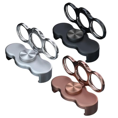 3PCS Double Ring Three Finger Back Clip Holder, 360 Rotation Phone Ring Holder, Multipurpose Foldable Magnetic Phone Grip Stand, for Car Desk Home Kitchen Call Navigation