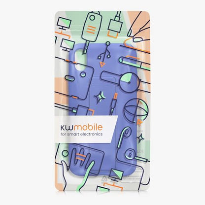 kwmobile Case for Apple iPhone XR Case - Soft TPU Cover with Silicone Coating - with Hand Strap and Stand Function - Shockproof - Baltic Blue - color: Baltic Blue