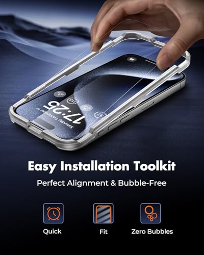 UNBREAKcable iPhone 15 Pro Screen Protector & Camera Lens Protector - size: iPhone 15 Pro