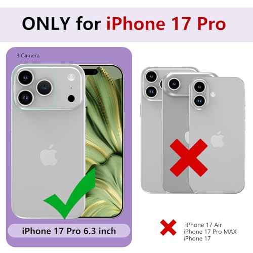 Korecase iPhone 17 Pro Wallet Case Mint Green | Card Slot, RFID Block, Shockproof, Anti-Slip, Aesthetic Embossing Butterfly - color: Mint Green, size: iPhone 17 Pro 6.3"
