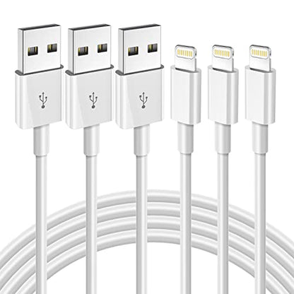 iPhone [Apple MFi Certified] Cord, 3 Pack 6FT USB-A to Lightning Cable - size: 6FT
