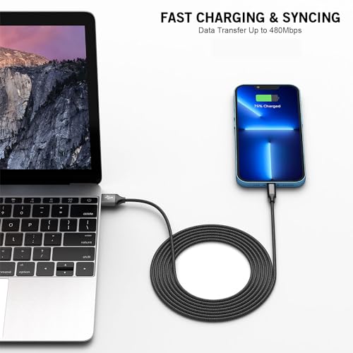 iPhone Fast Charger,2Pack Dual Port Wall Charger with Fast Charging 6.6Foot - color: Black 2Pack 6Feet